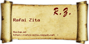 Rafai Zita névjegykártya